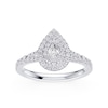 Thumbnail Image 1 of Platinum 0.50ct Diamond Pear Shaped Double Halo Ring