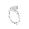 Thumbnail Image 2 of Platinum 0.50ct Diamond Pear Shaped Double Halo Ring