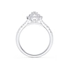 Thumbnail Image 3 of Platinum 0.50ct Diamond Pear Shaped Double Halo Ring