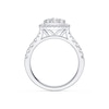 Thumbnail Image 2 of Platinum 1ct Diamond Cushion Shaped Halo Ring