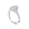 Thumbnail Image 3 of Platinum 1ct Diamond Pear Shaped Halo Ring