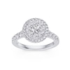 Thumbnail Image 1 of Platinum 1ct Diamond Oval Shaped Halo Ring