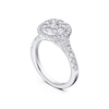 Thumbnail Image 3 of Platinum 1ct Diamond Oval Shaped Halo Ring