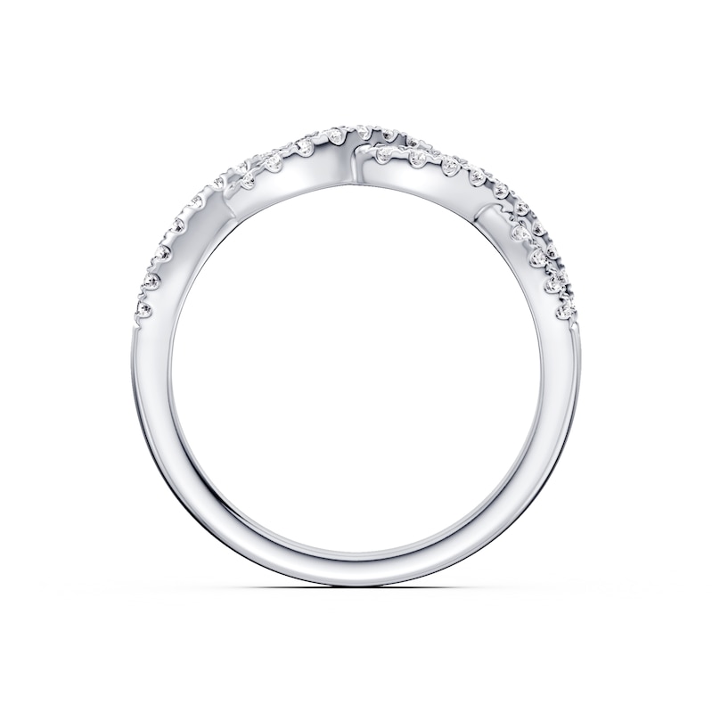 Main Image 2 of Platinum 0.25ct Diamond Twisted Eternity Ring