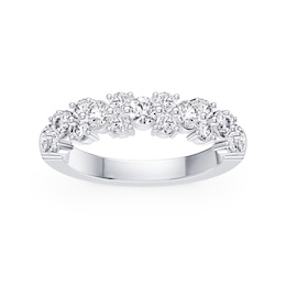 Platinum 1ct Diamond Scatter Eternity Ring