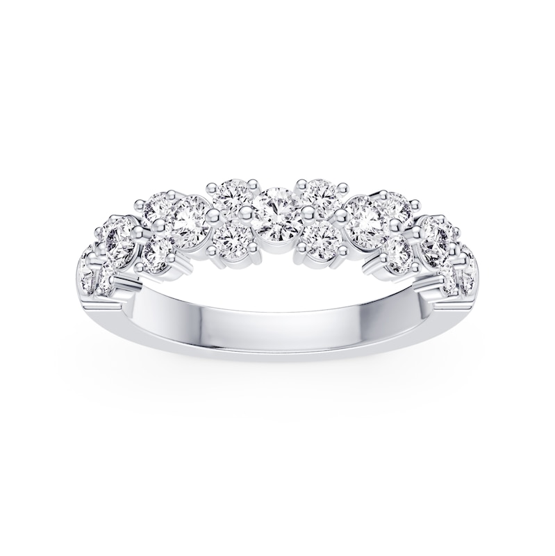 Main Image 1 of Platinum 1ct Diamond Scatter Eternity Ring