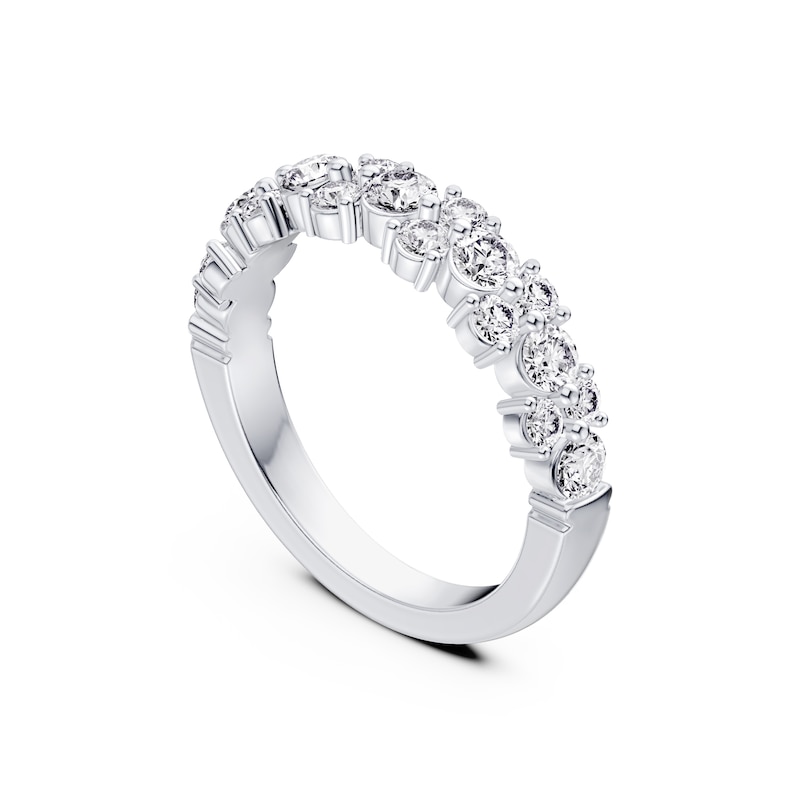 Main Image 2 of Platinum 1ct Diamond Scatter Eternity Ring