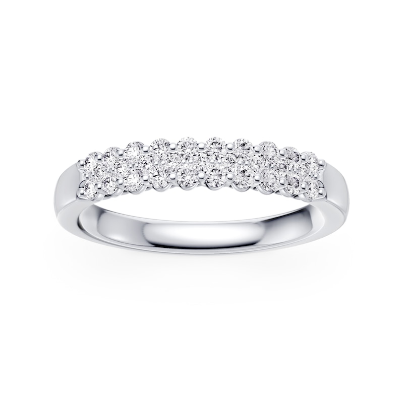 Main Image 1 of Platinum 0.50ct Diamond Three Row Eternity Ring