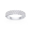 Thumbnail Image 1 of Platinum 0.75ct Diamond Scalloped Two Row Eternity Ring