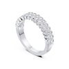 Thumbnail Image 2 of Platinum 0.75ct Diamond Scalloped Two Row Eternity Ring