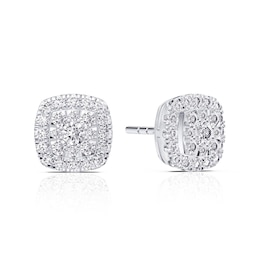 Platinum White 0.50ct Diamond Stud Earrings