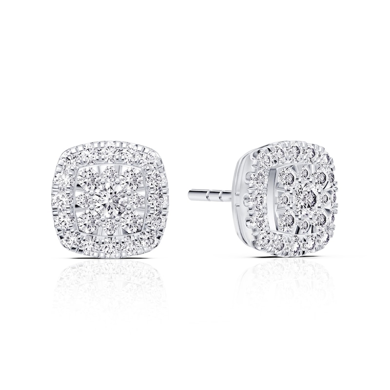 Main Image 1 of Platinum White 0.50ct Diamond Stud Earrings