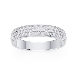 Platinum 0.50ct Diamond Pavé Eternity Ring