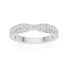 Thumbnail Image 1 of Platinum 0.33ct Diamond Wishbone Wedding Band