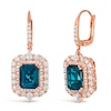 Thumbnail Image 1 of Le Vian 18ct Rose Gold Deep Sea Blue Topaz & Diamond Drop Earrings