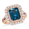 Thumbnail Image 1 of Le Vian 18ct Rose Gold Deep Sea Blue Topaz & Diamond Ring