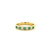 Thumbnail Image 3 of 18ct Yellow Gold Emerald & 0.15ct Diamond Eternity Ring